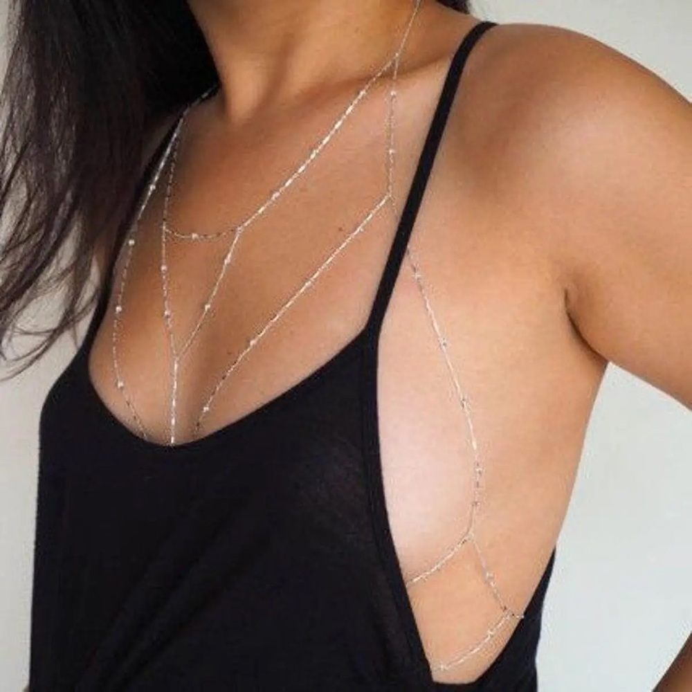 New🌟Free People-Elegant Silver Body Chain Jewelry